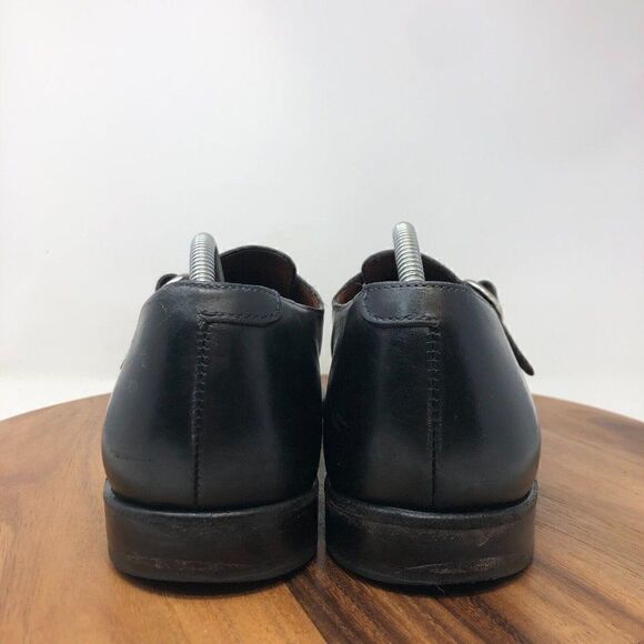 Allen Edmonds Boston Mens Black Leather Monk Strap Dress Shoes 11.5 B Model 4010 - Picture 4 of 9